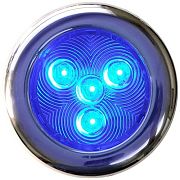 T&H Marine LED51828DP Puck Light - 3" Dia - 4 Blue LED
