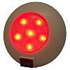 T&H Marine LED51830DP Surface Mount Dome Light w/Switch - 4" Dia - 6 Red / 9 White LED Combination