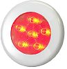 T&H Marine LED51848DP Recessed 3" LED Puck Flood Light - 3-Bezels - 6 Red LED