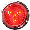 T&H Marine LED51897DP Puck Light - 3" Dia - 4 Red LED