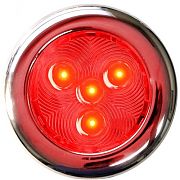T&H Marine LED51897DP Puck Light - 3" Dia - 4 Red LED