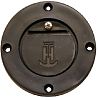 T&H Marine SA1DP Flush Mount Scupper Vave Assembly, Black Ring/Black Flapper