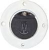 T&H Marine SA2BDP Flush Mount Scupper Valve Assembly, White Ring/Black Flapper