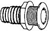 T&H Marine TH1202DP 1-1/8" Straight White Thru Hull Fitting