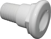 T&H Marine TH1502DP 1-1/2" Straight White Thru Hull Fitting