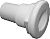 T&H Marine TH1502DP 1-1/2" Straight White Thru Hull Fitting