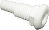 T&H Marine TH1502XSDP 1-1/2" Short Straight White Thru Hull Fitting