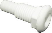 T&H Marine TH1502XSDP 1-1/2" Short Straight White Thru Hull Fitting