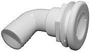T&H Marine TH1592B Thru Hull - 90 Degree - 1 1/2" Hose - White- One Nut