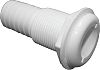 T&H Marine TH752XLDP 3/4" Extended Straight White Thru Hull Fitting