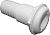 T&H Marine TH752XLDP 3/4" Extended Straight White Thru Hull Fitting