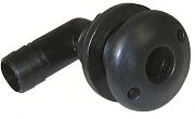 T&H Marine TH7590SDP Thru-Hull, 90° - 3/4" Hose Black