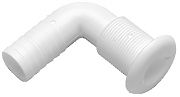 T&H Marine TH7592DP 3/4" 90 Degree White Thru Hull