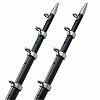 Taco 15´ Telescopic Outrigger Poles HD 1-½" - Black/Silver