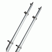 Taco 18´ Deluxe Outrigger Poles with Rollers - Silver/Silver