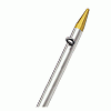 Taco 8´ Center Rigger Pole - Silver with Gold Rings & Tips - 1-⅛" Butt End Diameter