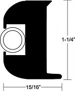 Taco V113447WWK502 Flexible Vinyl Rub Rail Kit 1-1/4" x 50´