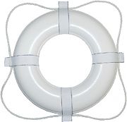 Taylor Made 360 20´´ White with White Rope Vinyl Coated Life Ring