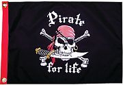 Taylor Made Pirate for Life 12X18 Flag
