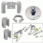 Tecnoseal Anode Kit with Hardware - Mercury Bravo 1 - Zinc