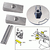 Tecnoseal Anode Kit with Hardware - Mercury Verado 4 - Aluminum