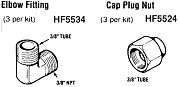 Teleflex HF5526 Tube Nut 3/8´´ Nylon/Copper Tube 6/Bag