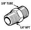 Teleflex HF5528 Tube Connector 1/4´´ Male End