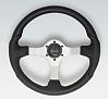 Uflex Nisidabp Nisida Black Grip With Polished Aluminum Spokes Steering Wheel