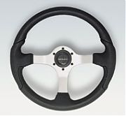 Uflex Nisidabp Nisida Black Grip With Polished Aluminum Spokes Steering Wheel