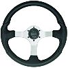 Uflex Nisidabs Nisida Black Grip With Satin Aluminum Spokes Steering Wheel
