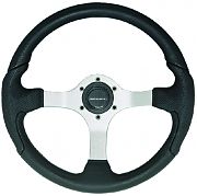 Uflex Nisidabs Nisida Black Grip With Satin Aluminum Spokes Steering Wheel