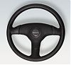 Uflex V60 Antigua Steering Wheel - Black Grip With Black Spokes