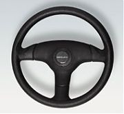 Uflex V60 Antigua Steering Wheel - Black Grip With Black Spokes