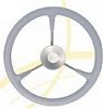 Vetus KS38Z 15" Gray Foam Skin Steering Wheel