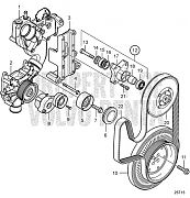 Volvo Penta 20800016 V-Belt Pulley