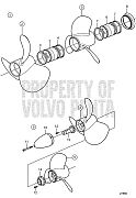 Volvo Penta 22592621 Fwd Propeller Hardware Kit