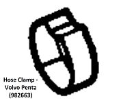 Volvo Penta 982663 Hose Clamp - Volvo Penta (982663)