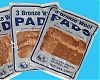 Western Pacific 35005 Medium Bronze Wool Pads 3/PK