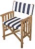 WhiteCap 61050 Teak Director´s Chair II with Navy/White Striped Seat Cushion