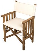 WhiteCap 61053 Teak Director´s Chair II with Creme Seat Cushion