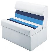 Wise 8WD951008 Pontoon Bench - White/Navy/Blue