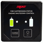 Xintex Deluxe Helm Display W/Membrane Switch, Remote Horn & Leds F/Engine Shutdown System - Black Bezel Display