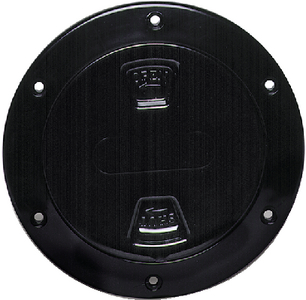 Beckson Brass Deck Plate - 6 Inch Black Oxide Finish With Screws For Marine Use
