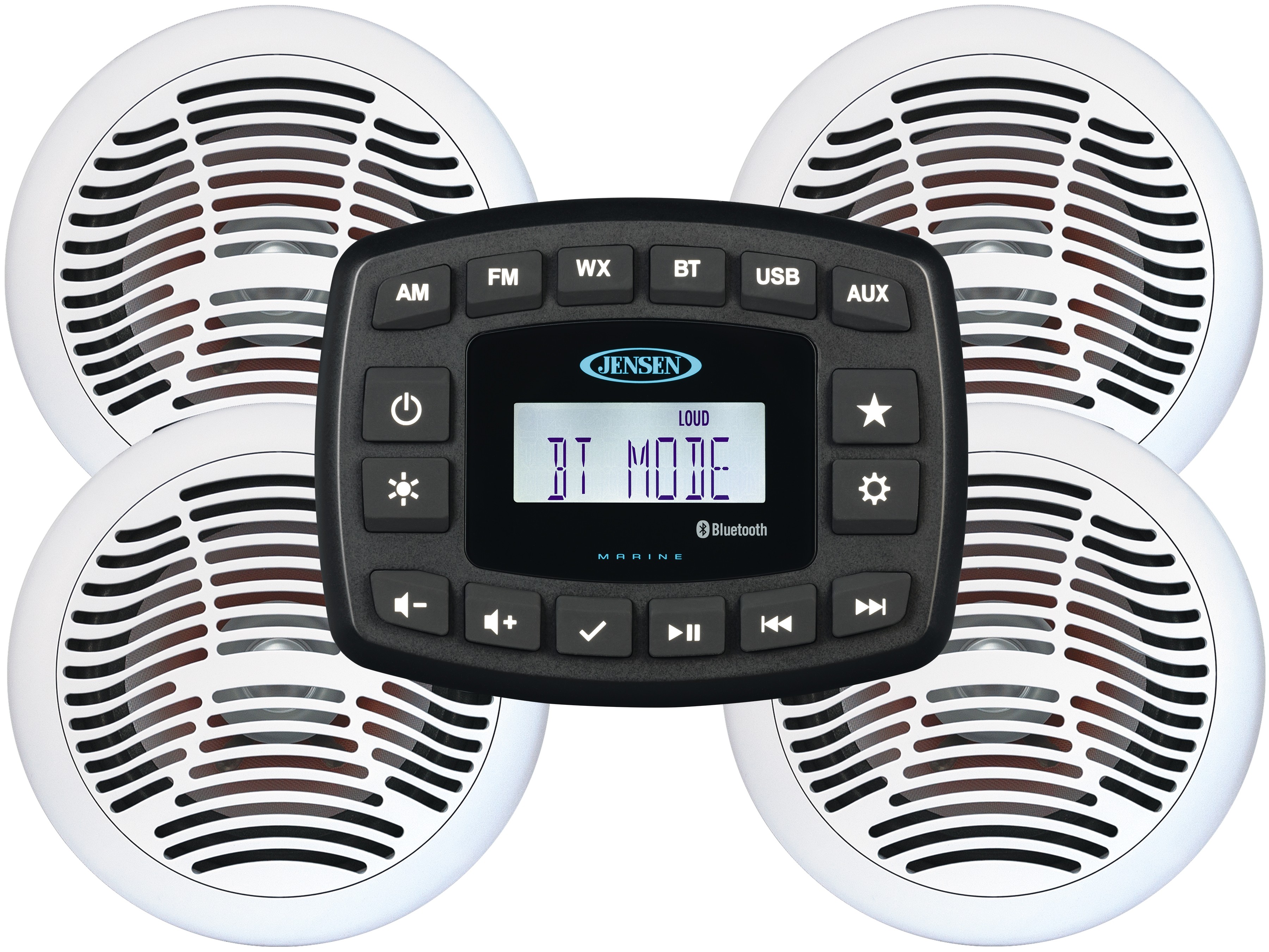 Jensen JMS4RTL Package with 4 Speakers Jensen JMS4SPKG Jensen